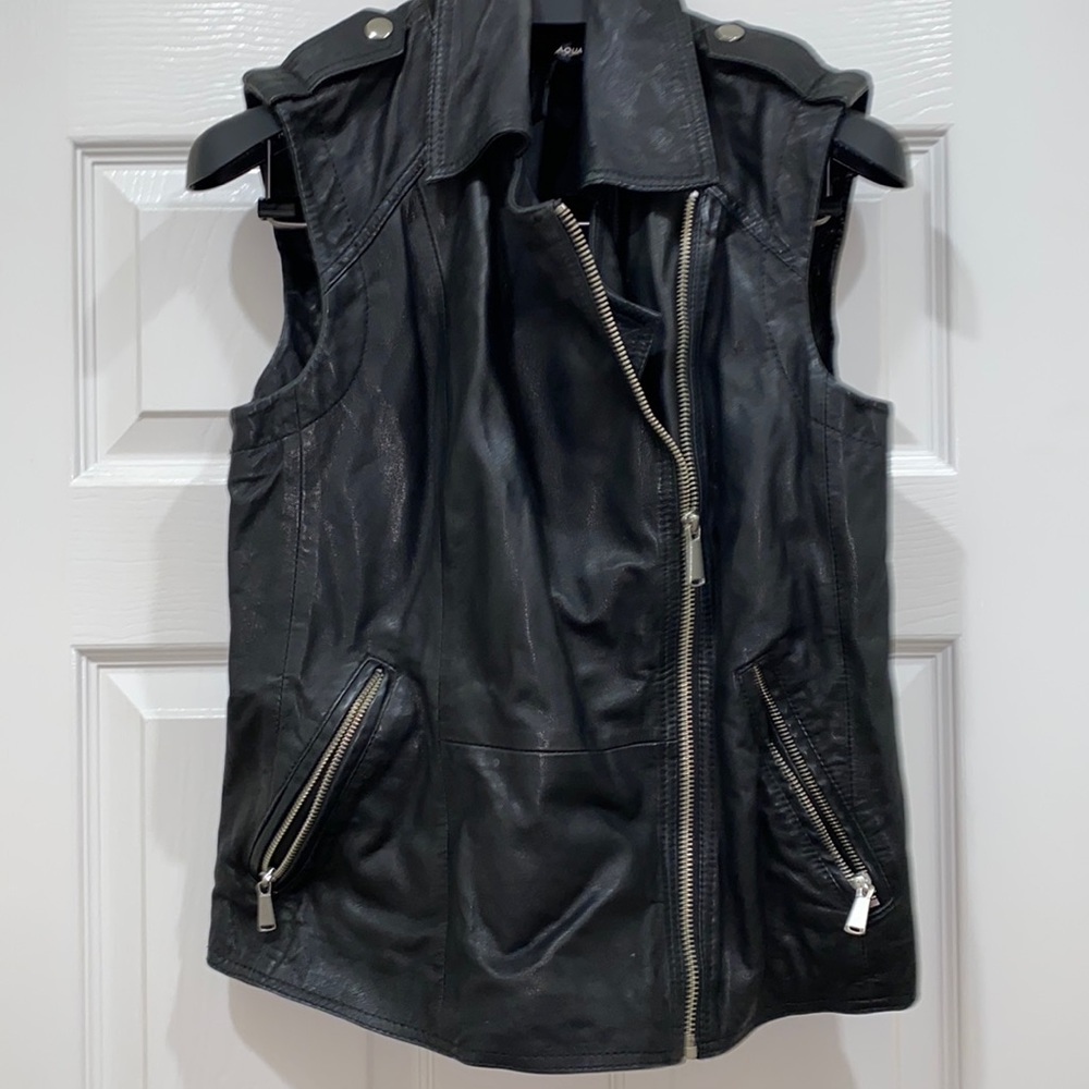 Aqua Leather Vest